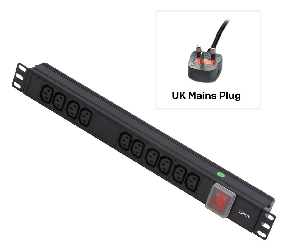 You Recently Viewed Lindy 1U IEC Horizontal PDU with UK Mains Plug Image