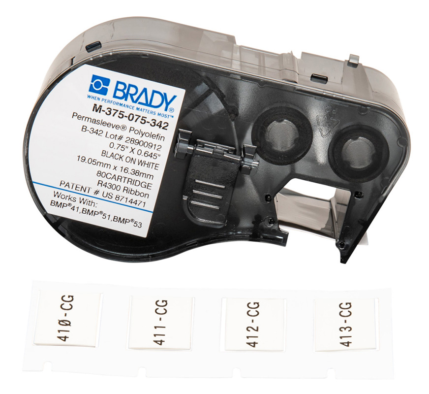 You Recently Viewed Brady B-342 PermaSleeve Polyolefin 12-4 Gauge Wire Marking Sleeves Image