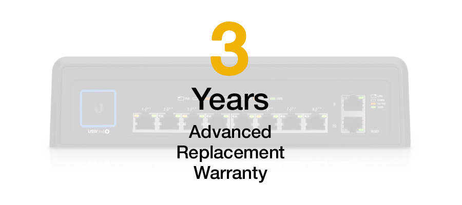 You Recently Viewed Extended Hardware Warranty for Ubiquiti Networks USW-INDUSTRIAL Image