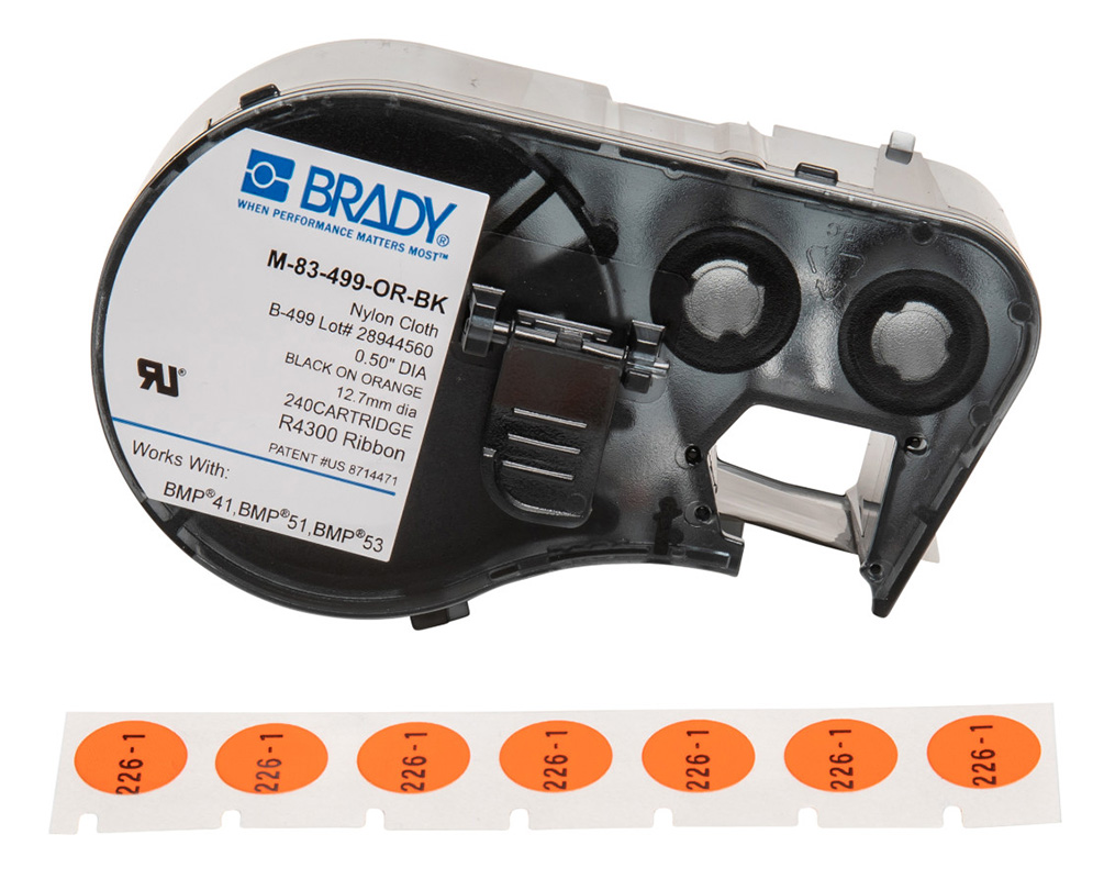 You Recently Viewed Brady B-499 Nylon Cloth Wire and Vial Laboratory Labels Image