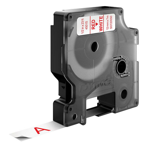 You Recently Viewed DYMO S0720-RE-WH D1 Standard Labels Red Text on White Label Image