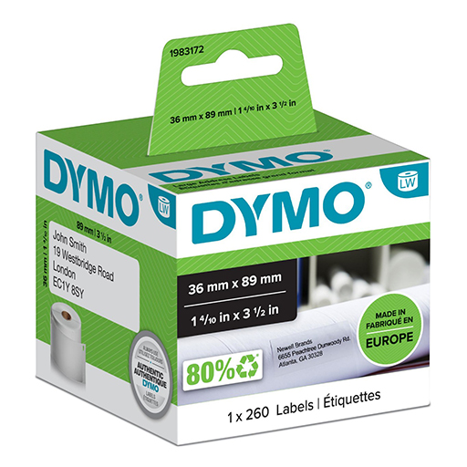 You Recently Viewed DYMO  LabelWriter Large Posting Address Labels 36 x 89 mm- Rolls of 260 Image