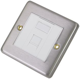 You Recently Viewed Single UTP Cat5e Module Complete with Metal Faceplate Image
