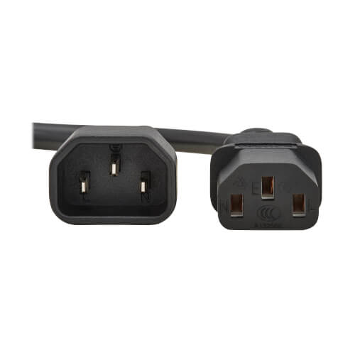Eaton P004-EU PDU Power Cord, C13 to C14 - 10A, 250V, H05VV-F, Black
