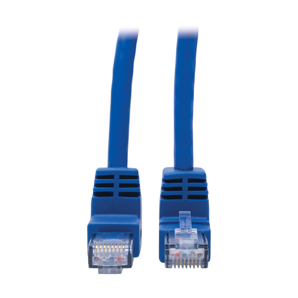 Eaton N204-BL-UD Up/Down-Angle Cat6 Gigabit Molded UTP Ethernet Cable, Blue