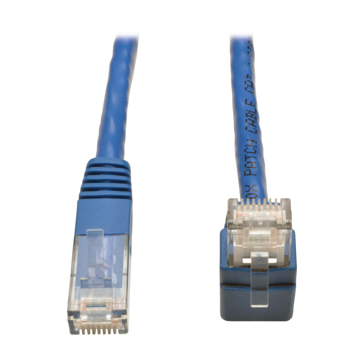 Eaton N204-BL-UP Up-Angle Cat6 Gigabit Molded UTP Ethernet Cable, Blue