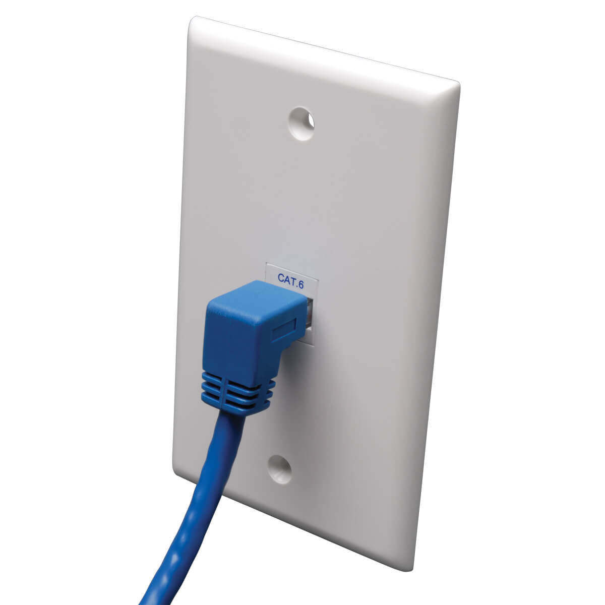 Eaton N204-BL-DN Down-Angle Cat6 Gigabit Molded UTP Ethernet Cable, Blue