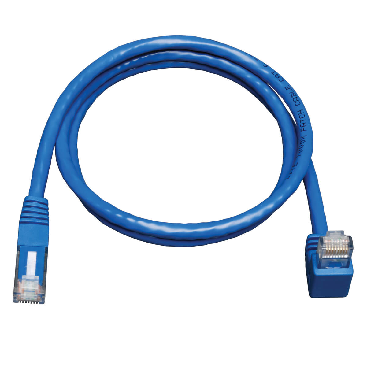 Eaton N204-BL-DN Down-Angle Cat6 Gigabit Molded UTP Ethernet Cable, Blue