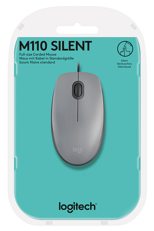 Logitech M110 Silent Corded Mouse
