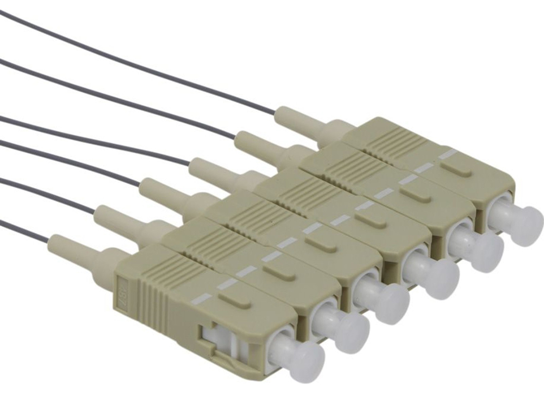 Excel OM1 1m Pigtail 62.5/125 Set Of 12 Grey
