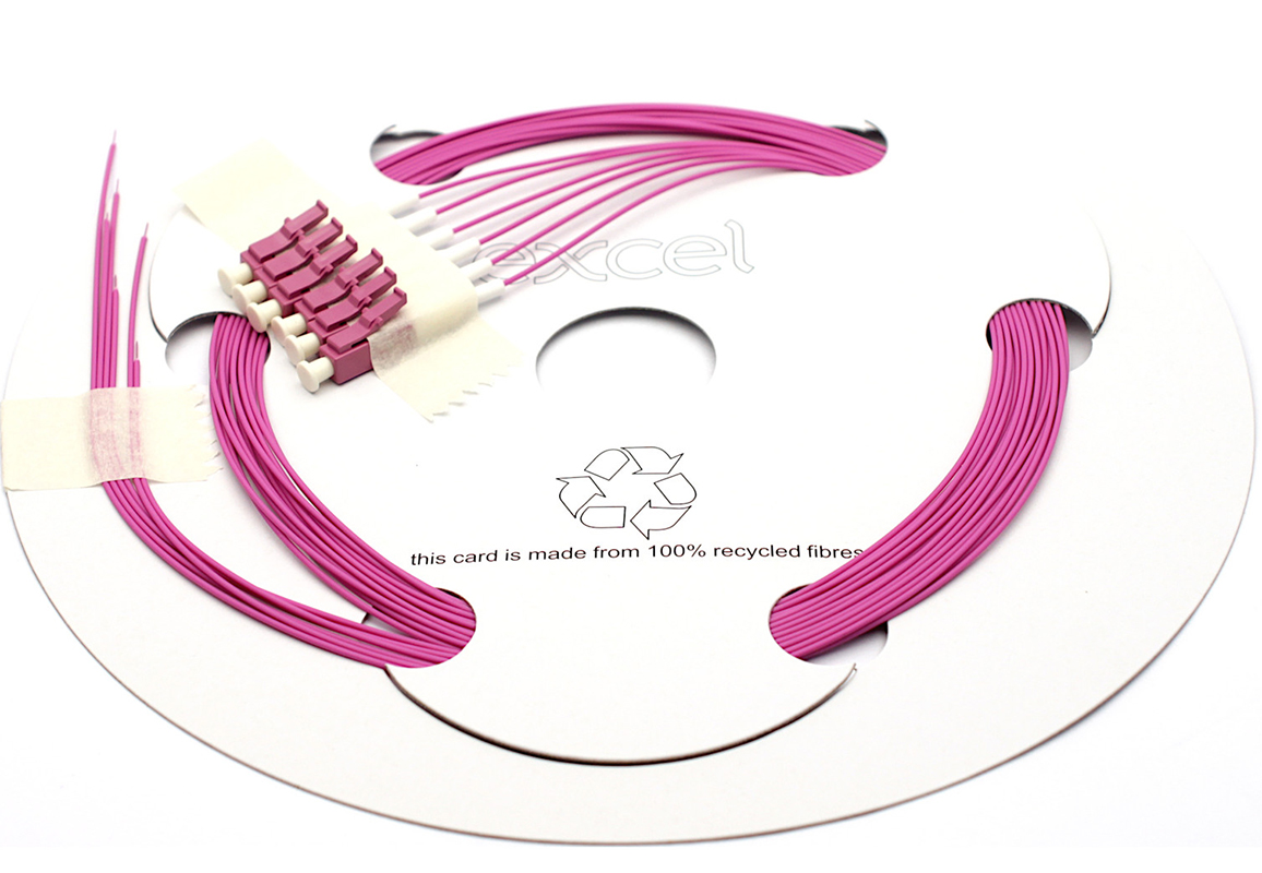 Enbeam Fibre Pigtail OM4 50/125 UPC Violet 1m 12-pack