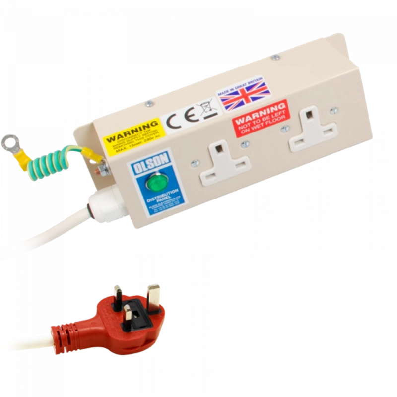 Olson Hospital Grade 13A Unswitched Socket Neon PDU