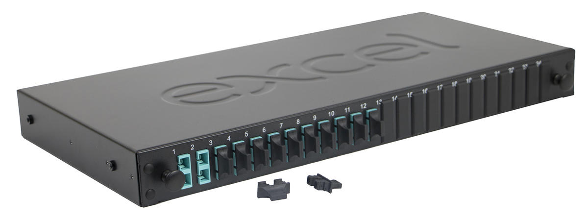 Enbeam 24 Way Multimode OM3 Fibre Optic Panel - Duplex