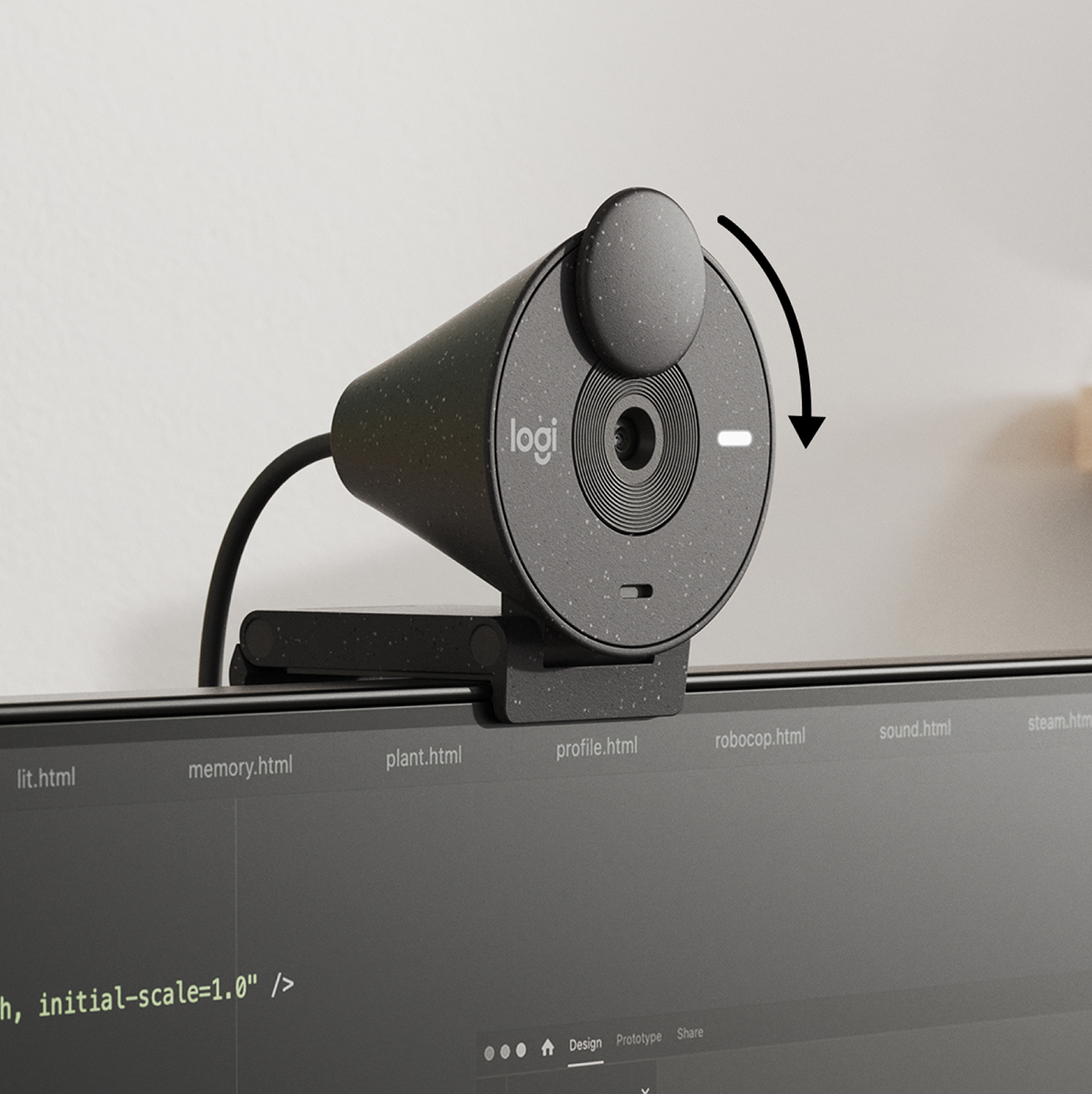 Logitech BRIO 300 1080p Webcam with Auto Light Correction