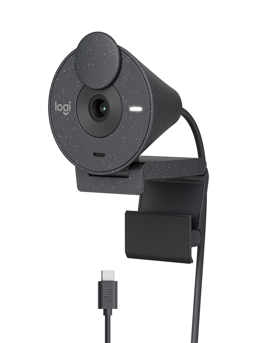 Logitech BRIO 300 1080p Webcam with Auto Light Correction