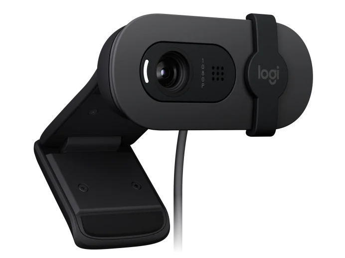 Logitech BRIO 100 Full HD 1080p Webcam with Integrated Privacy Shutter