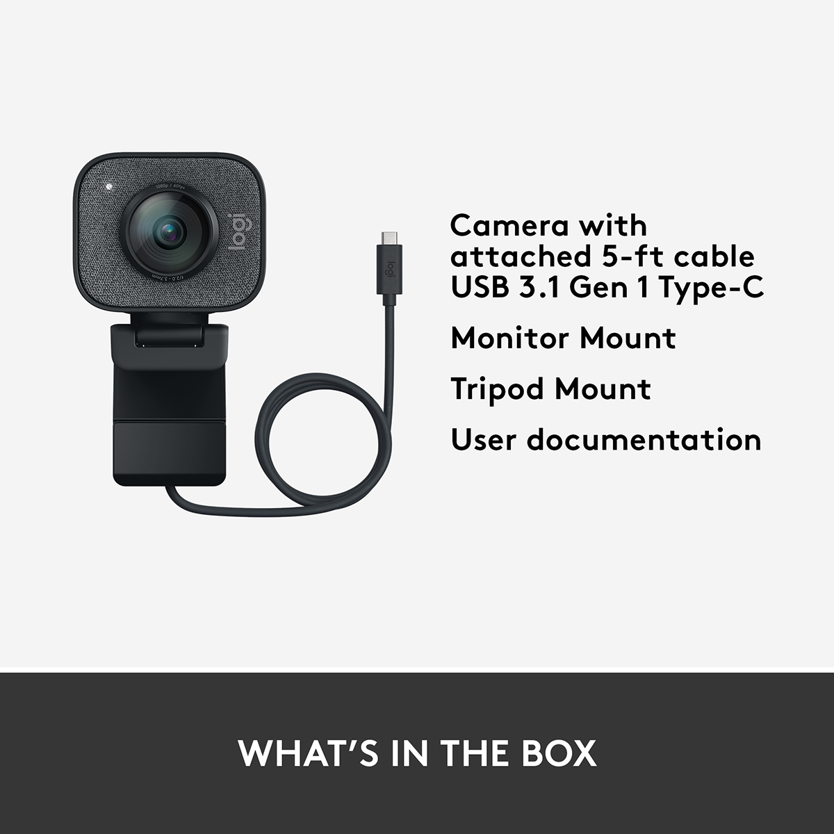 Logitech StreamCam Full HD Camera with USB-C for Live Streaming