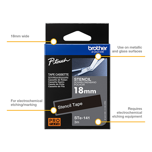 Brother Stencil Tape Cassette - Black