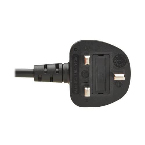 Eaton P056-UK PDU Power Cord, C13 to BS1363 - 10A, 250V, H05VV-F Black