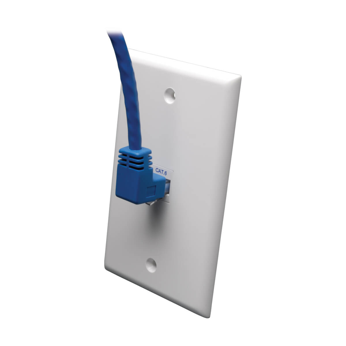 Eaton N204-BL-UP Up-Angle Cat6 Gigabit Molded UTP Ethernet Cable, Blue