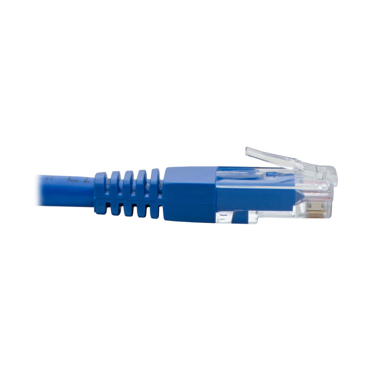 Eaton N204-BL-LA Left-Angle Cat6 Gigabit Molded UTP Ethernet Cable, Blue