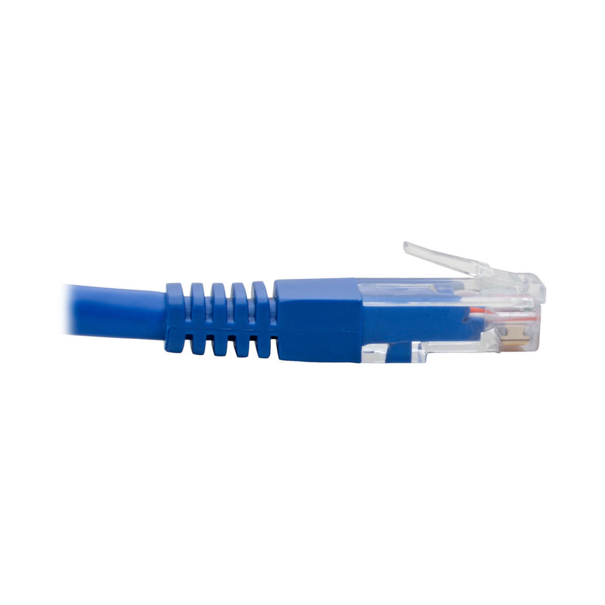 Eaton N204-BL-RA Right-Angle Cat6 Gigabit Molded UTP Ethernet Cable, Blue