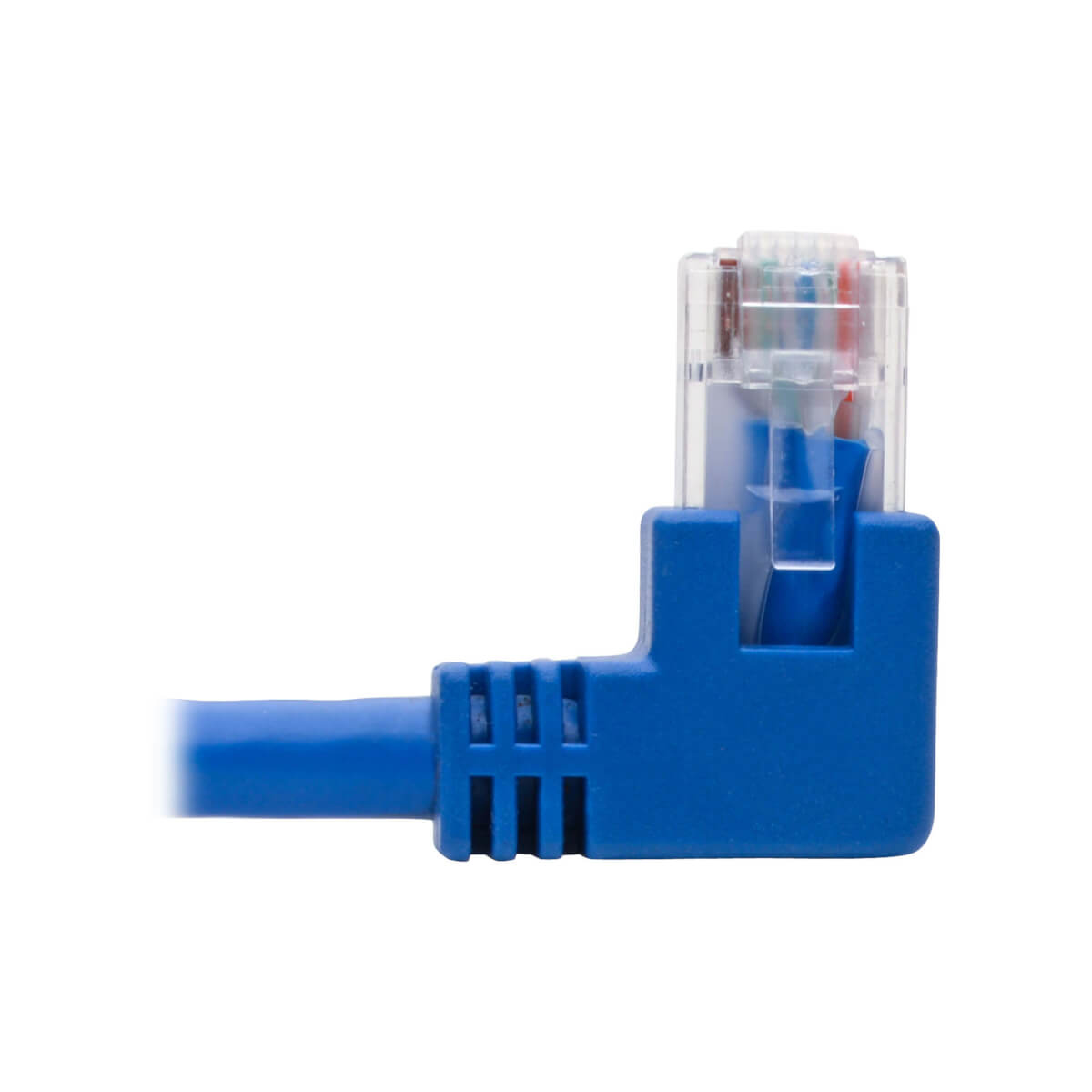Eaton N204-BL-RA Right-Angle Cat6 Gigabit Molded UTP Ethernet Cable, Blue