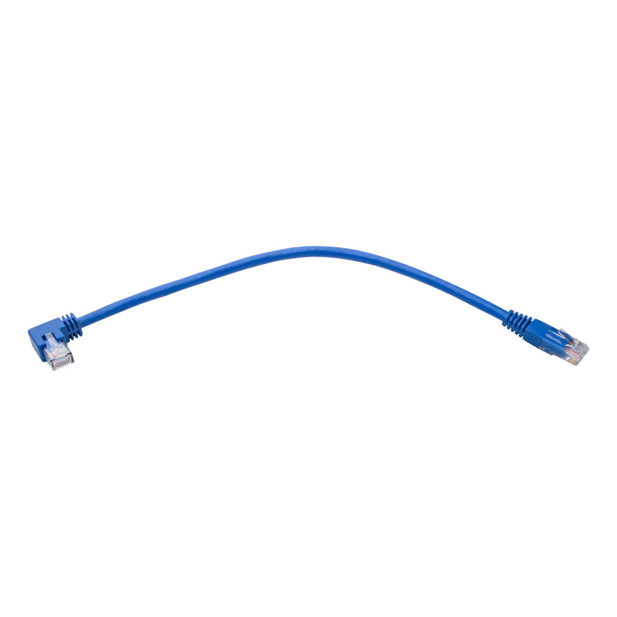 Eaton N204-BL-RA Right-Angle Cat6 Gigabit Molded UTP Ethernet Cable, Blue