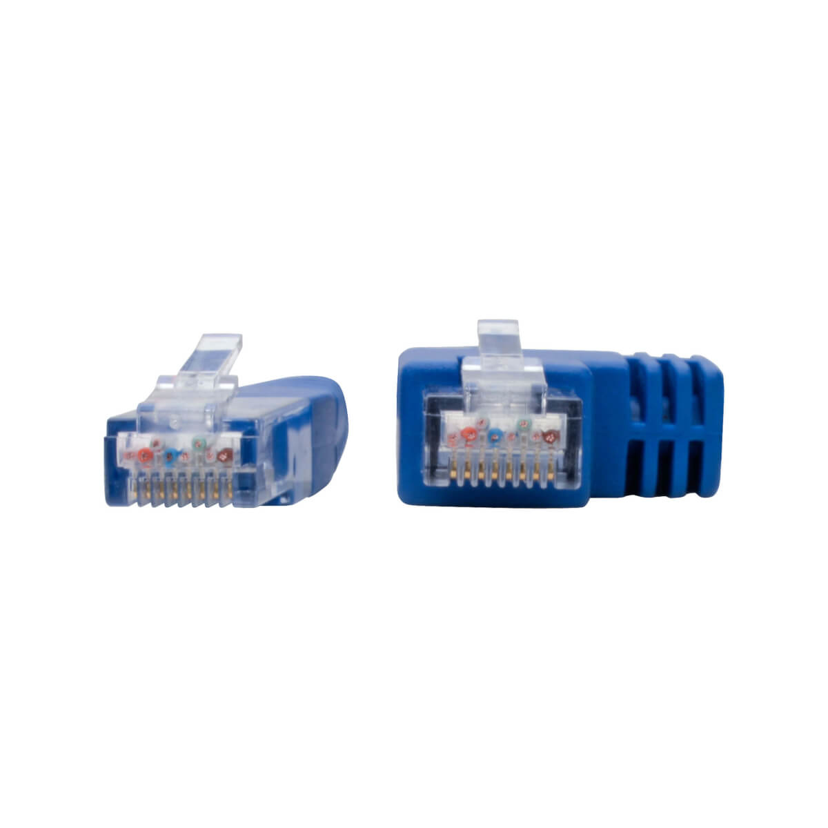 Eaton N204-BL-RA Right-Angle Cat6 Gigabit Molded UTP Ethernet Cable, Blue