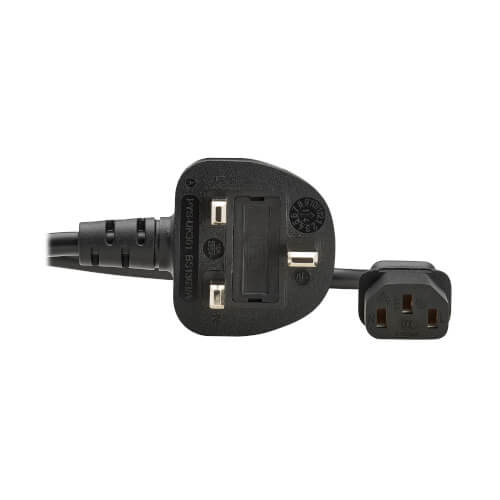 Eaton P056-UK PDU Power Cord, C13 to BS1363 - 10A, 250V, H05VV-F Black