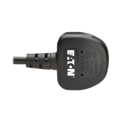Eaton P056-UK PDU Power Cord, C13 to BS1363 - 10A, 250V, H05VV-F Black