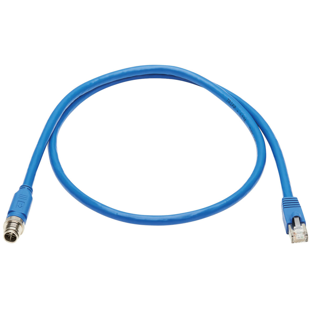 Eaton NM12-6A2-BL M12 X-Code Cat6a 10G F/UTP CMR-LP Shielded Ethernet Cable, BL