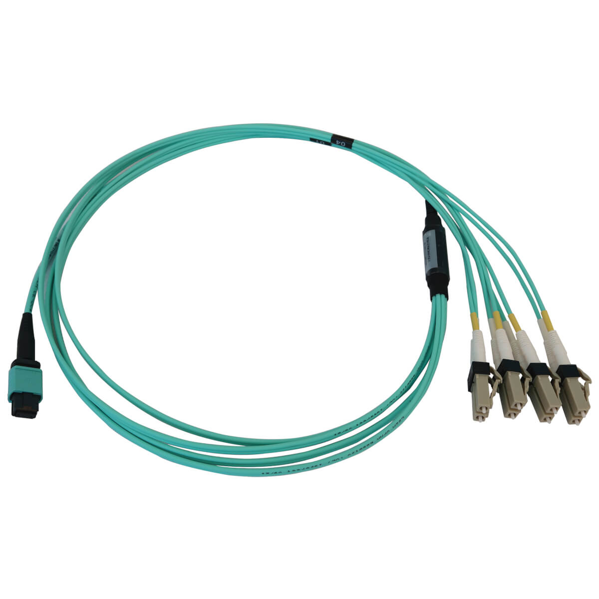 Eaton N844X-8L-P 40/100/400G Multimode 50/125 OM3 Fiber Optic Cable, LSZH, Aqua