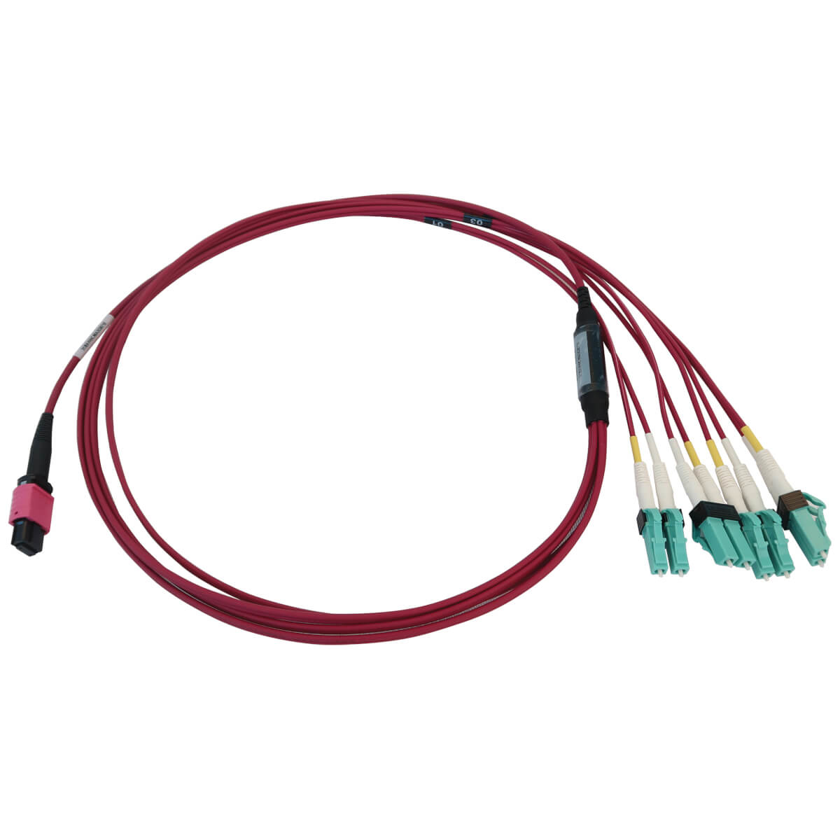 Eaton N845X-8L-MG 40/100G Multimode 50/125 OM4 Fiber Optic Cable, LSZH, Magenta 