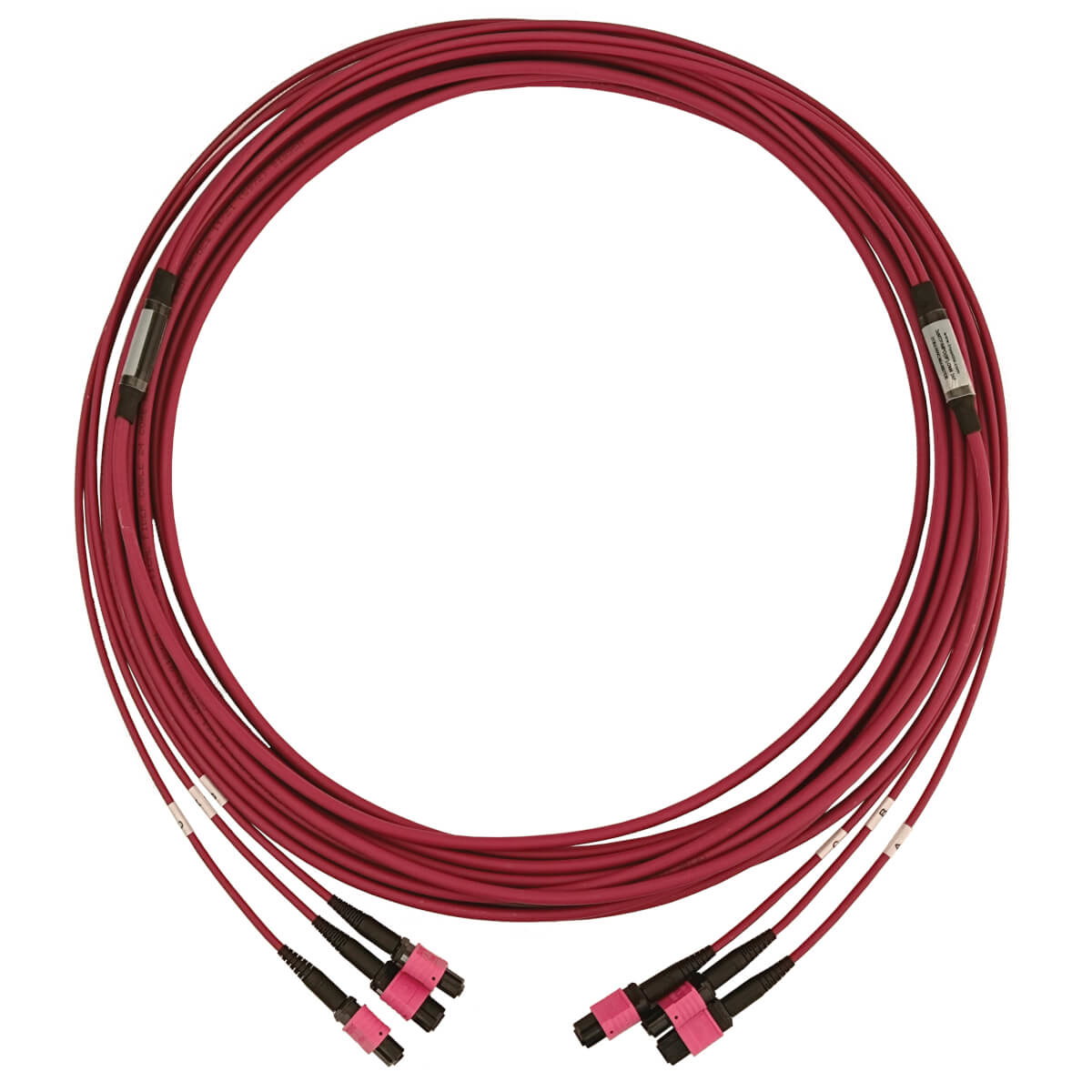 Eaton N858B-3X8MG 40/100/400G Multimode 50/125 OM4 Fiber Optic Cable, LSZH, Magenta