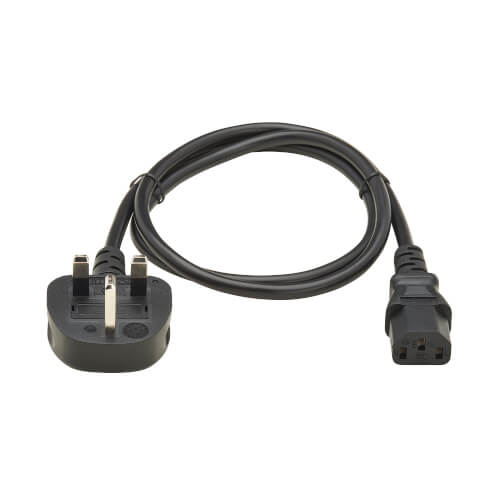 Eaton P056-UK PDU Power Cord, C13 to BS1363 - 10A, 250V, H05VV-F Black