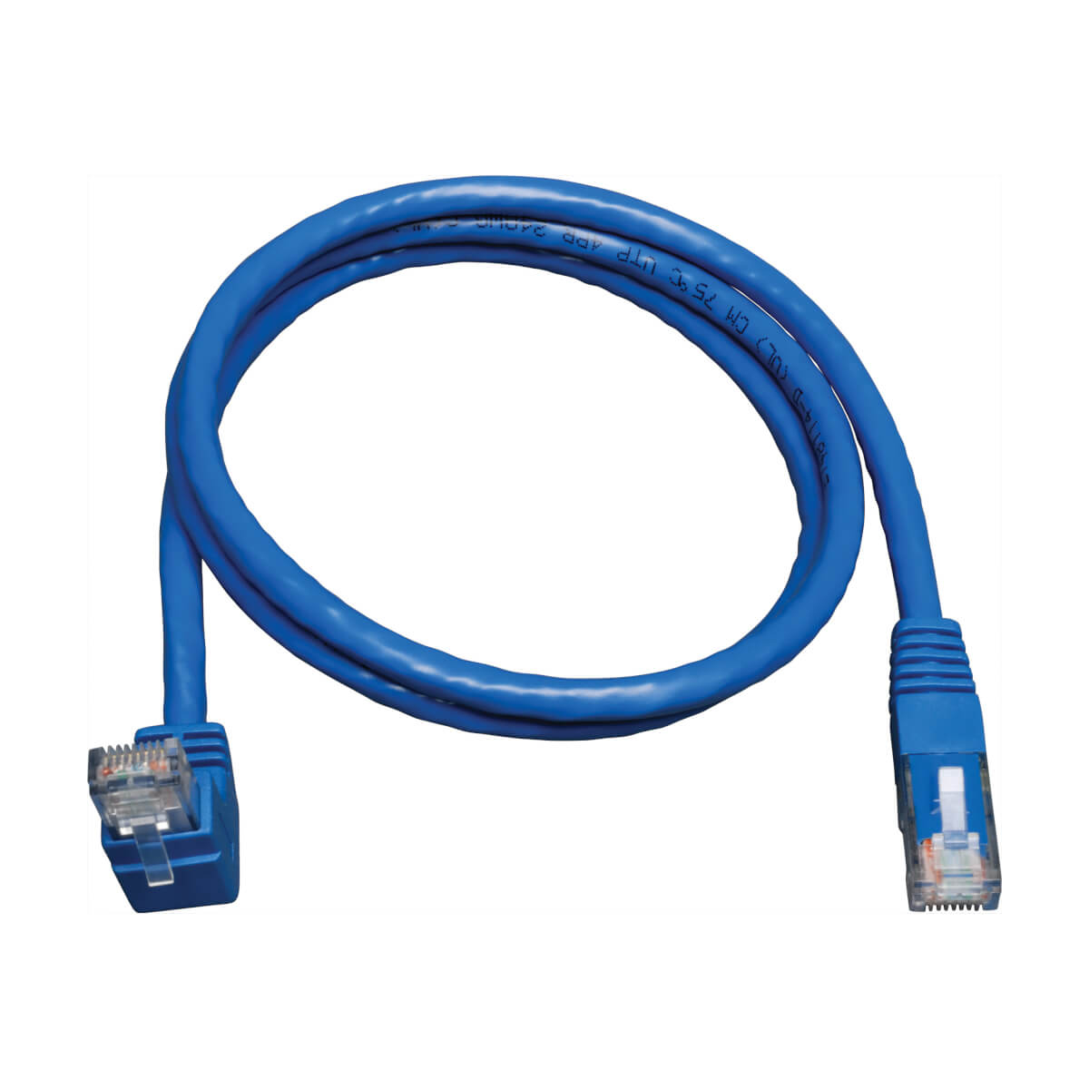 Eaton N204-BL-UP Up-Angle Cat6 Gigabit Molded UTP Ethernet Cable, Blue