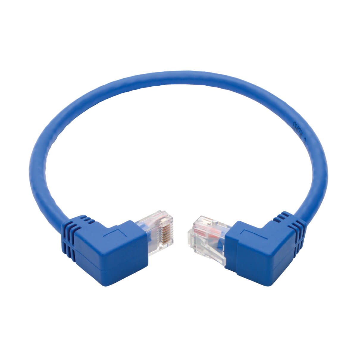 Eaton N204-BL-UD Up/Down-Angle Cat6 Gigabit Molded UTP Ethernet Cable, Blue