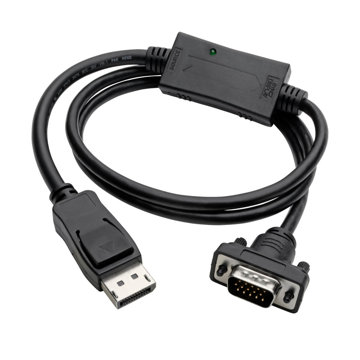 Eaton P581-VGA-V2 DisplayPort 1.2 to VGA Active Adapter Cable