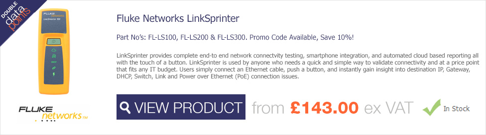 Buy the Fluke Networks LinkSprinter Network Tester from only £143.00