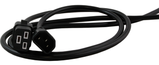 IEC C14 (Male) to IEC C19 (Female) Power Extension Lead