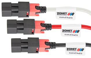 zLock 0.5m IEC 320 Dual Locking Cable C14 - C13, Black