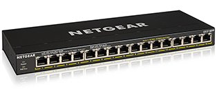 Netgear GS316PP 16-Port Unmanaged PoE Gigabit Ethernet Switch 