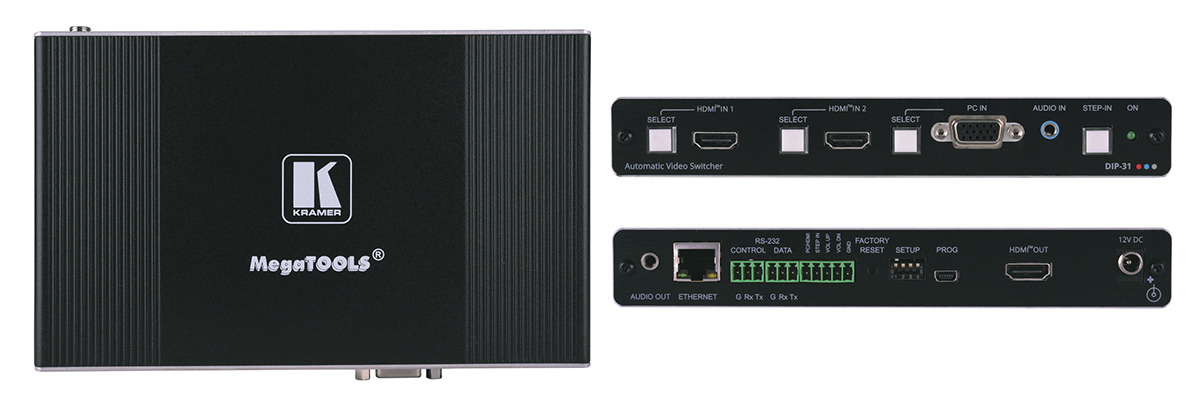 Kramer DIP-31 4K60 4:2:0 HDMI VGA Auto Switcher 