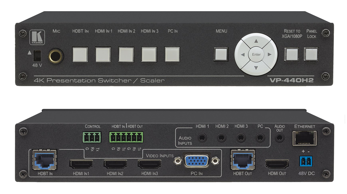 Kramer VP-440H2 Compact 5-Input 4:4:4 Presentation Switcher