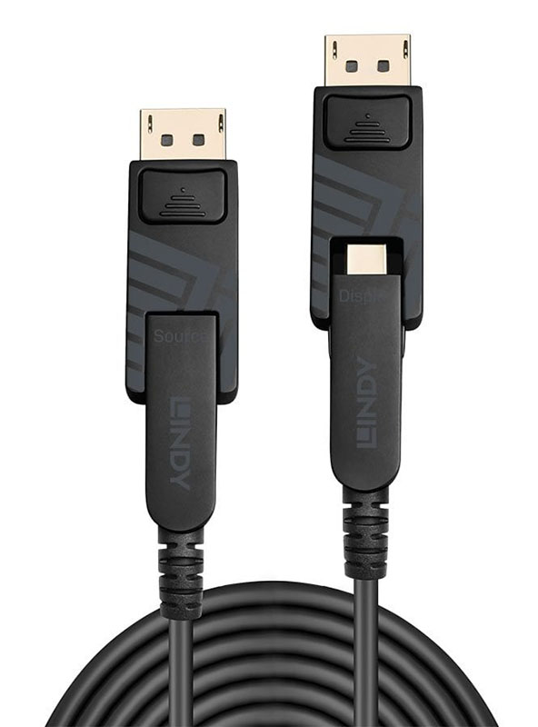 Lindy FibreOptic Hybrid Mini DisplayPort 1.4 Cable 