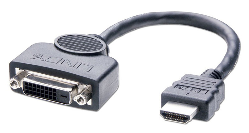 Lindy 41227 0.2m DVI-D Female to HDMI Male Adapter Cable