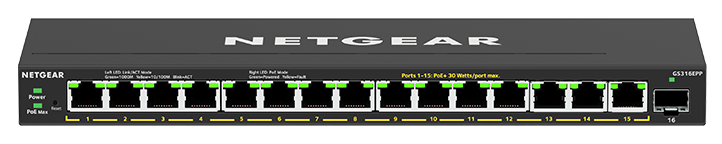 Netgear GS316EPP 16-Port High-Power PoE+ Gigabit Ethernet Plus Switch