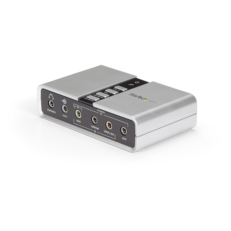 StarTech ICUSBAUDIO7D 7.1 USB Audio Adapter External Sound Card 