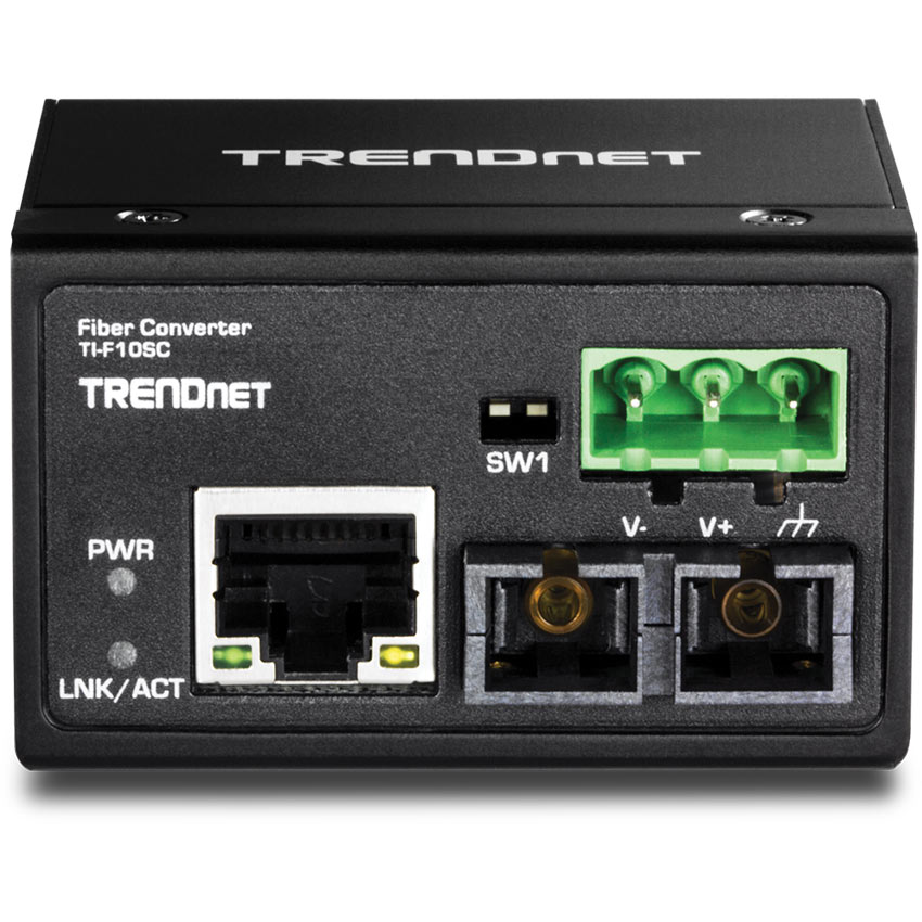 TRENDnet TI-F10SC Hardened Industrial 100Base-FX MM SC Fiber Convert